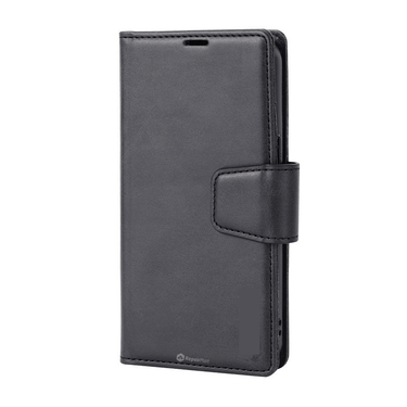 iPhone 15 Compatible Case Cover With Detachable Magnetic Flip Leather Wallet - Black
